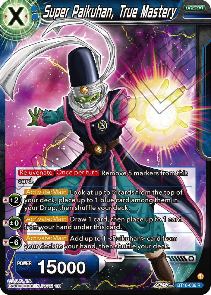 DBS Dawn of the Z-Legends BT18-036 Super Paikuhan, True Mastery Foil