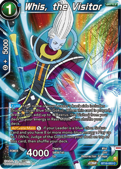 DBS Dawn of the Z-Legends BT18-053 Whis, the Visitor