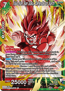 DBS Assault of the Saiyans BT7-111 Kaio-Ken Son Goku, Defender of Earth (SR)