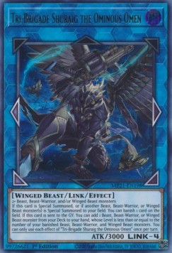 Yu-Gi-Oh! 2021 Tin of Ancient Battles Mega Pack MP21-EN198 Tri-Brigade Shuraig the Ominous Omen Ultra Rare