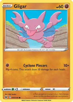 SWSH Lost Origin 095/196 Gligar Reverse Holo