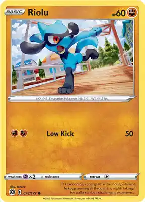 SWSH Brilliant Stars 078/172 Riolu Reverse Holo