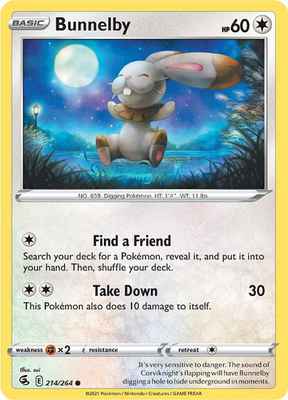 SWSH Fusion Strike 214/264 Bunnelby