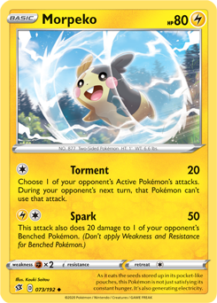 SWSH Rebel Clash 073/192 Morpeko Reverse Holo