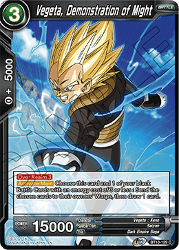 DBS Rise of the Unison Warrior BT10-129 Vegeta, Demonstration of Might