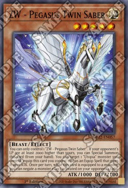 Yu-Gi-Oh! 2022 Tin of the Pharaoh's Gods Mega Pack MP22-EN057 ZW - Pegasus Twin Saber Super Rare