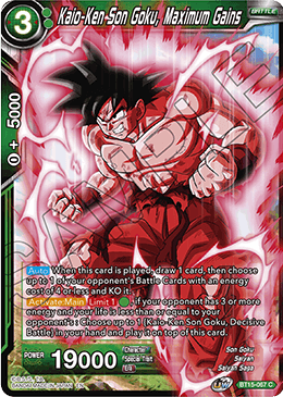 DBS Saiyan Showdown BT15-067 Son Goku, Maximum Gains Foil
