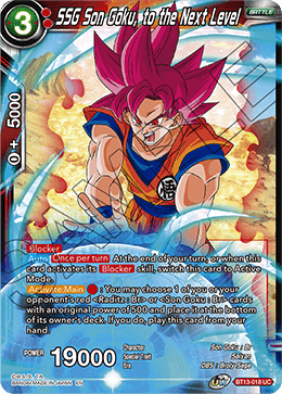 DBS Supreme Rivalry BT13-018 SSG Son Goku, to the Next Level Foil