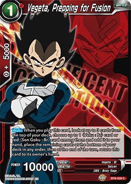 DBS Destroyer Kings BT6-009 Vegeta, Prepping for Fusion (Magnificent Collection Alternate Art)