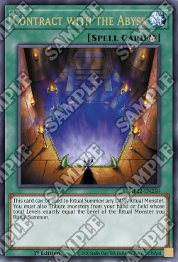 Yu-Gi-Oh! 2022 Tin of the Pharaoh's Gods Mega Pack MP22-EN250 Contract with the Abyss Ultra Rare