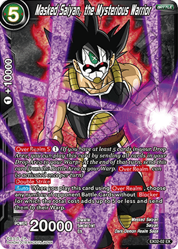 DBS Expansion Set 02: Dark Demon's Villains EX02-02 Masked Saiyan, the Mysterious Warrior Foil