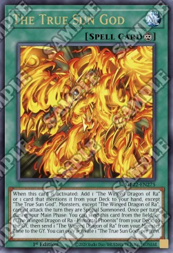 Yu-Gi-Oh! 2022 Tin of the Pharaoh's Gods Mega Pack MP22-EN275 The True Sun God Ultra Rare