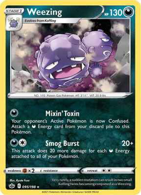 SWSH Chilling Reign 095/198 Weezing Reverse Holo