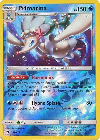 SM Lost Thunder  067/214  Primarina Reverse Holo