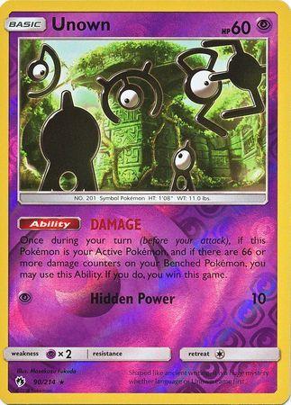 SM Lost Thunder  090/214  Unown Reverse Holo