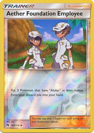 SM Lost Thunder  168/214  Aether Foundation Employee Reverse Holo
