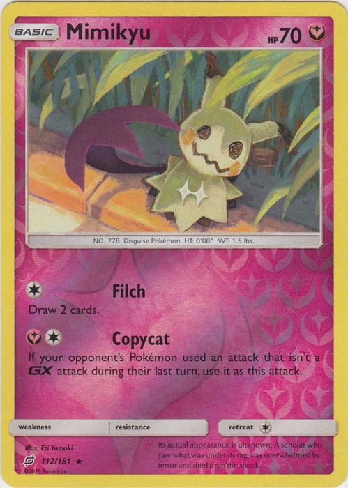 SM Team Up 112/181 Mimikyu Reverse Rare