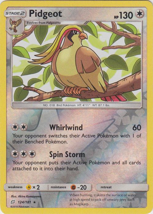 SM Team Up 124/181 Pidgeot Reverse Holo