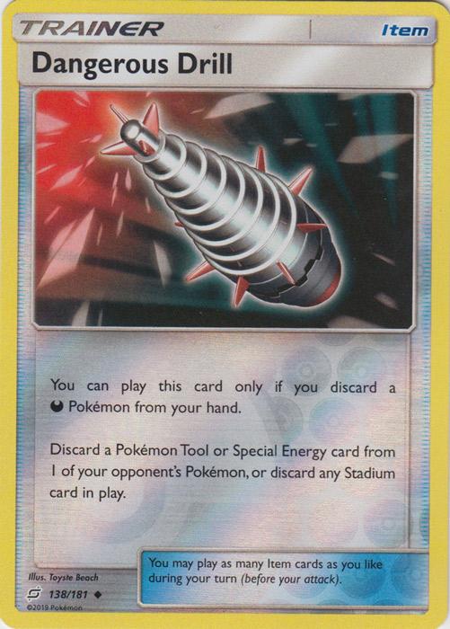 SM Team Up 138/181 Dangerous Drill Reverse Holo