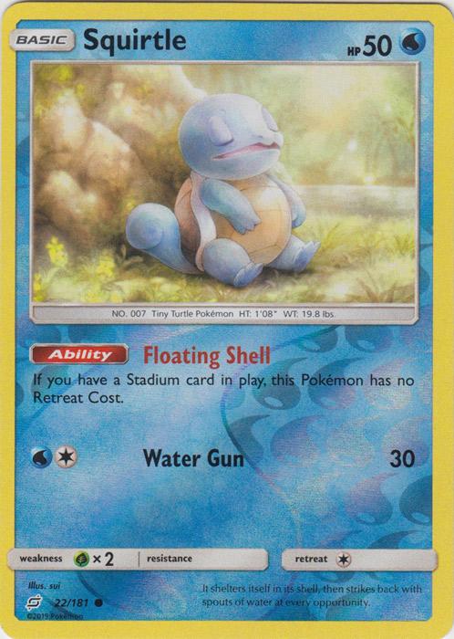 SM Team Up 022/181 Squirtle Reverse Holo