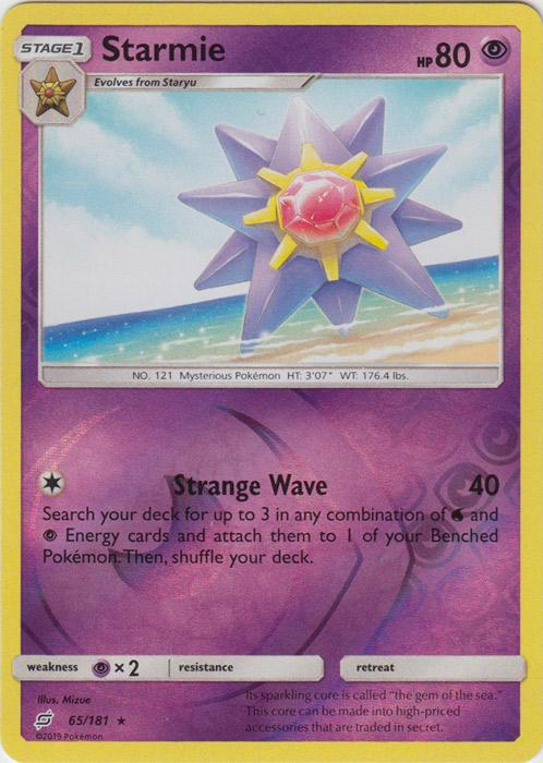 SM Team Up 065/181 Starmie Reverse Holo