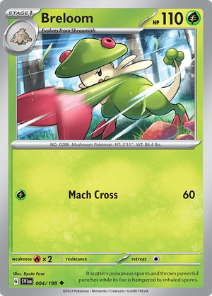 SV Scarlet & Violet 004/198 Breloom Reverse Holo