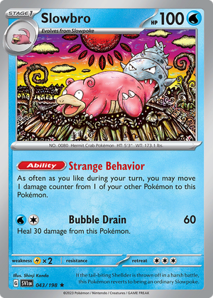 SV Scarlet & Violet 043/198 Slowbro Holo Rare