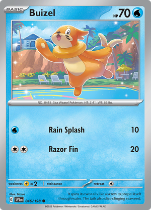 SV Scarlet & Violet 046/198 Buizel Reverse Holo