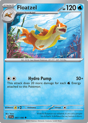 SV Scarlet & Violet 047/198 Floatzel Reverse Holo