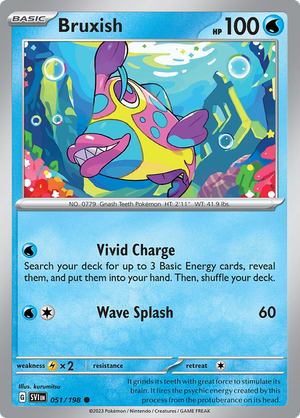 SV Scarlet & Violet 051/198 Bruxish Reverse Holo