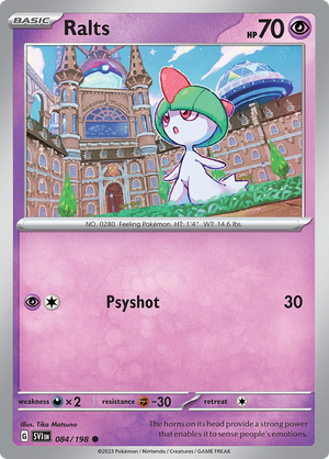 SV Scarlet & Violet 084/198 Ralts Reverse Holo