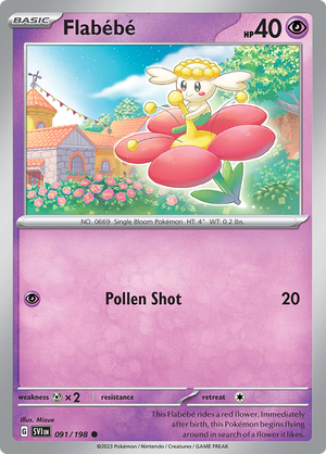 SV Scarlet & Violet 091/198 Flabebe Reverse Holo