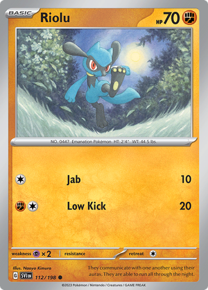 SV Scarlet & Violet 112/198 Riolu Reverse Holo