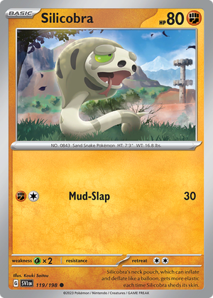 SV Scarlet & Violet 119/198 Silicobra Reverse Holo