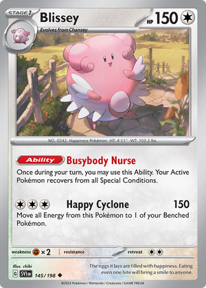 SV Scarlet & Violet 145/198 Blissey Reverse Holo