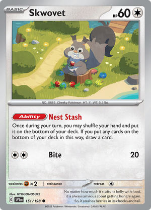 SV Scarlet & Violet 151/198 Skwovet Reverse Holo