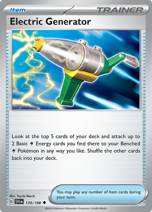SV Scarlet & Violet 170/198 Electric Generator Reverse Holo