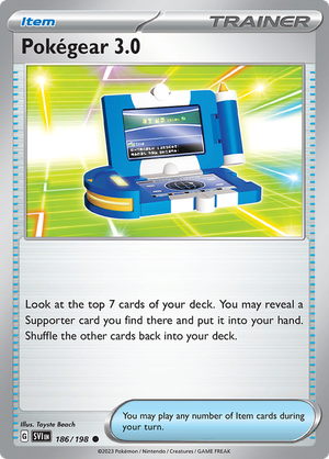 SV Scarlet & Violet 186/198 Pokegear 3.0 Reverse Holo