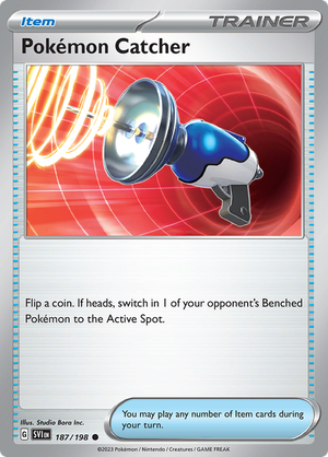 SV Scarlet & Violet 187/198 Pokemon Catcher Reverse Holo
