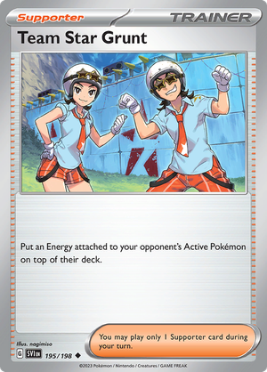 SV Scarlet & Violet 195/198 Team Star Grunt Reverse Holo